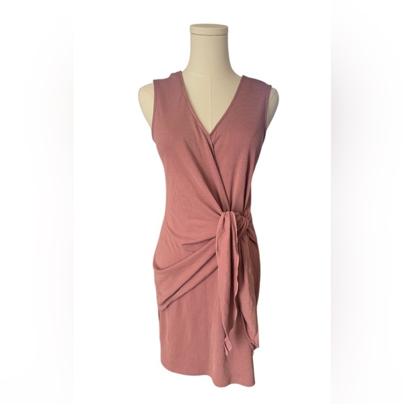 Drew Anthropology Wrap Dress Women Small Mauve Pink Soft Romantic Fairycore Boho - Picture 3 of 7